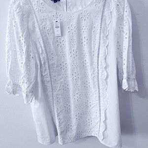 Talbots Eyelet Blouse